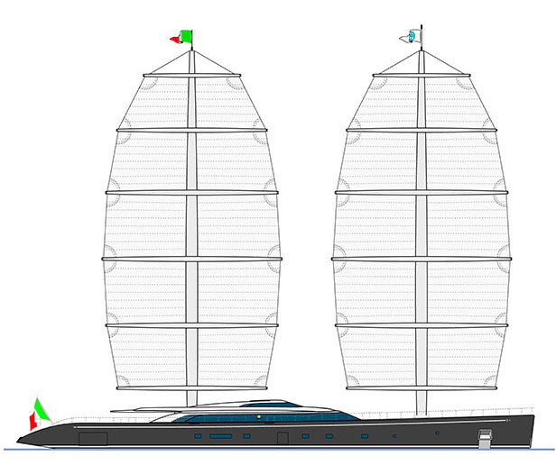 意大利Perini Navi超级游艇 S/Y 72m CLASSIC FALCON RIG